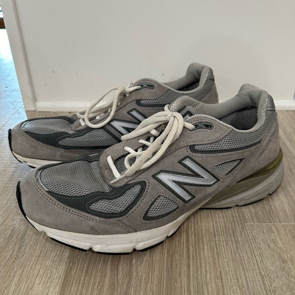 New Balance 990v4 Men\'s Size 12.5 Gray White Running Shoes Made in USA M990GL4 main image 5